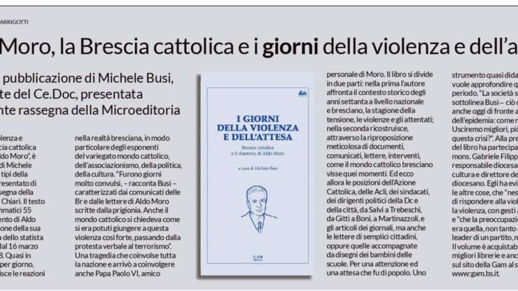 Aldo Moro, la Brescia cattolica e i giorni della violenza e dell’attesa