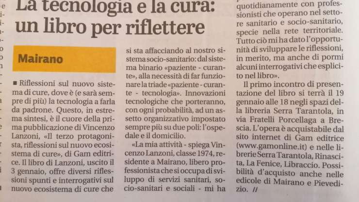 La tecnologia e la cura: un libro per riflettere
